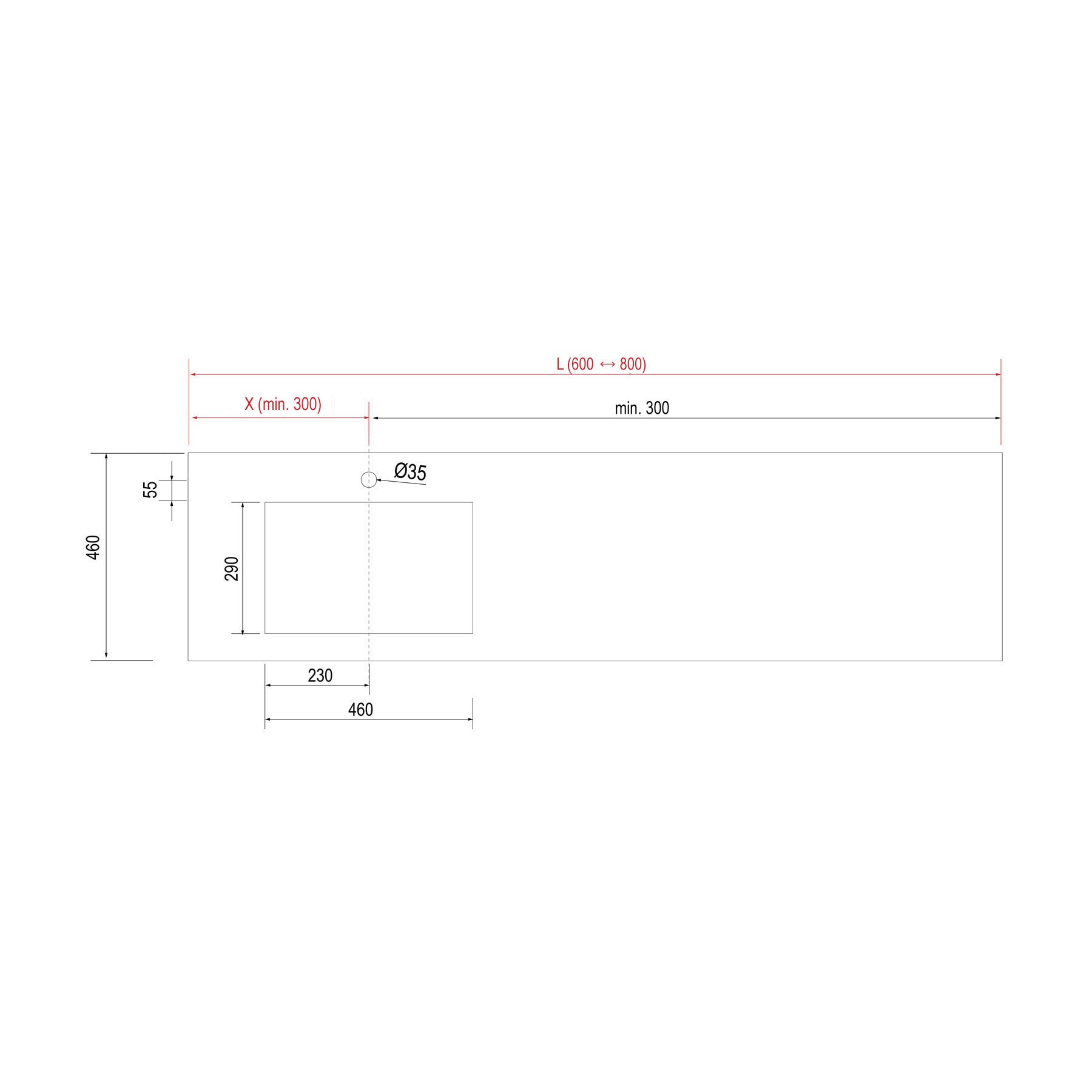 25439 SALGAR COMPAKT 46 от 600 до 800 мм с 1 встроенной мойкой СЕРЫЙ КАМЕНЬ  - Вид №1