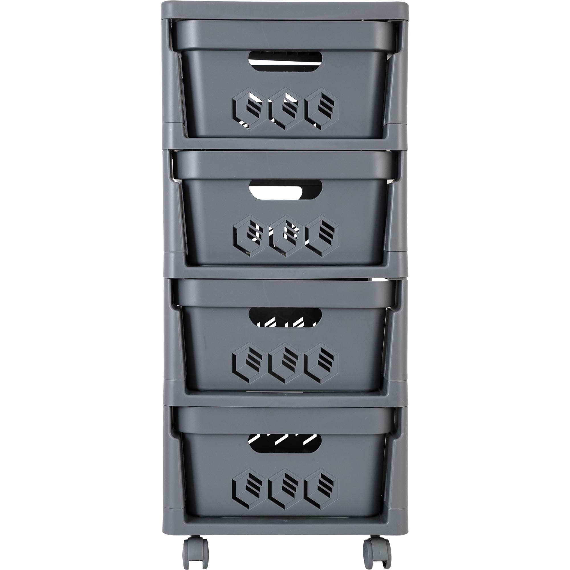 82995147 Комод Deluxe, 4 ящика, 300х385х690 мм, пластик, цвет серый Santreyd  - Вид №2