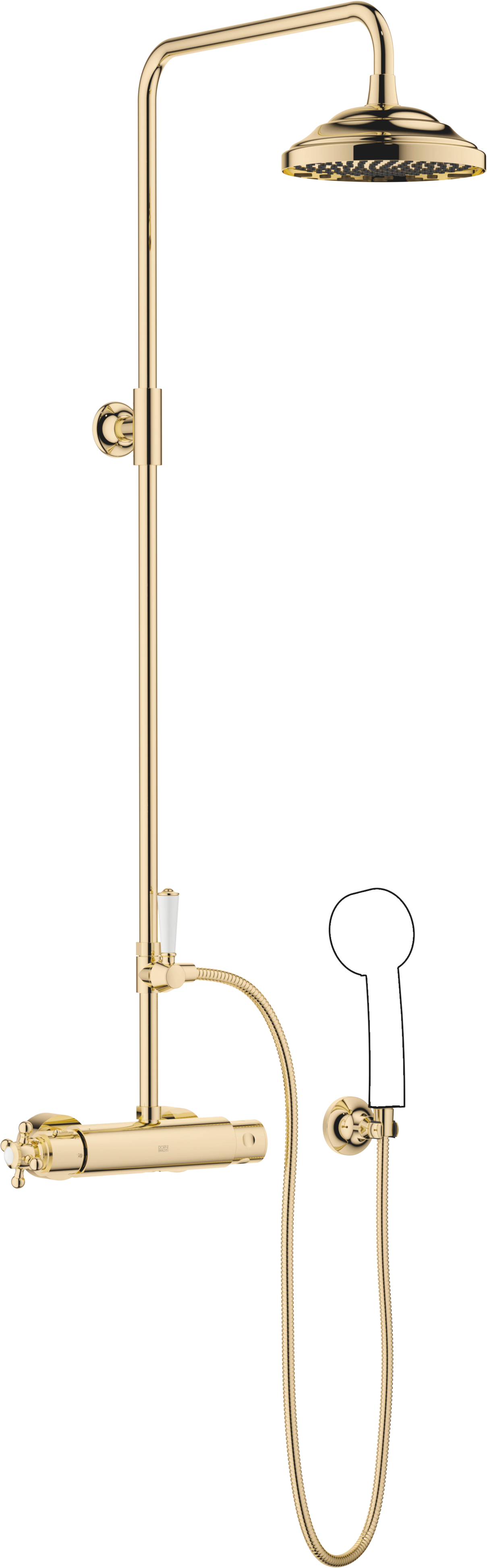 MADISON Showerpipe с термостатом для душа без ручного душа - Durabrass (золото 23 карата)