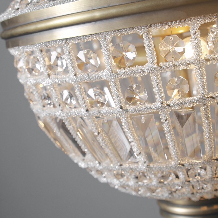 Подвесной светильник French Empire 6S от Delight Collection 8307-6S DELIGHT COLLECTION ДИЗАЙНЕРСКИЕ 243713 Прозрачный;латунь  - Вид №3