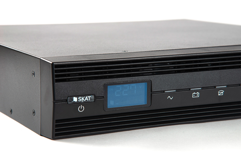 SKAT-UPS 1000 RACK ups 220v 50 / 60hz 900w 2 external batteries on-line sine wave Бастион  - Вид №2