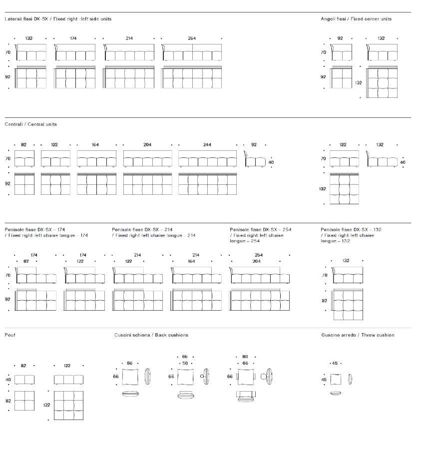 Съемный диван из ткани Saba Italia ARCH-00127833 - Вид №20