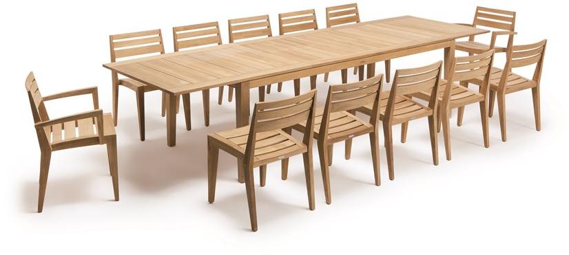 Ethimo Прямоугольный садовый стол из тикового дерева раздвижной Ribot sun-id-1387897 - Вид №2