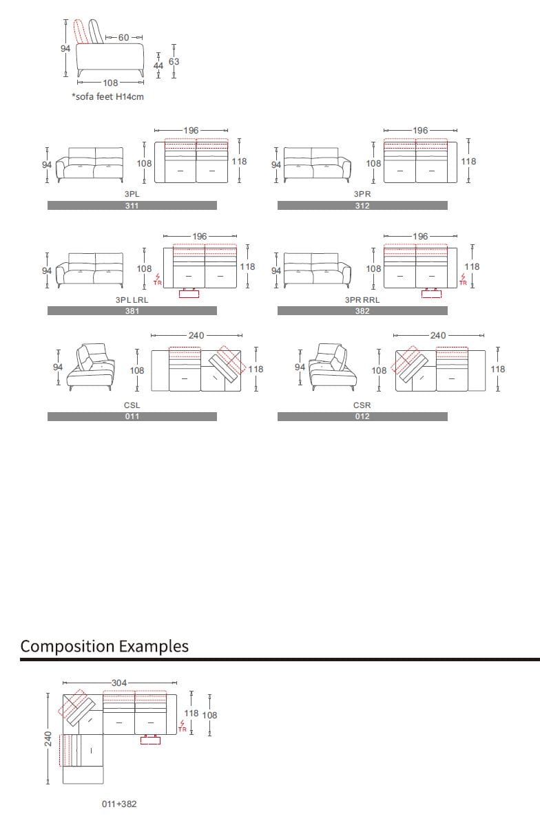 Угловой тканевый диван с подставкой для ног CAMPO DE' FIORI CL370 ARCH-00007924