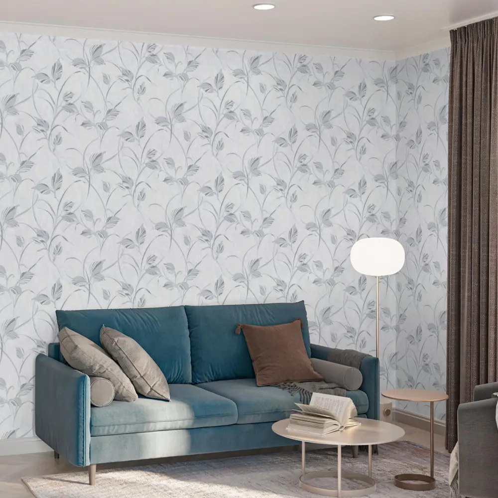 Обои флизелиновые Palitra Home Pro-Fleur серые 1.06 м HC31221-14A 89391370 STLM-2036540 Protect-fleur - Вид №4