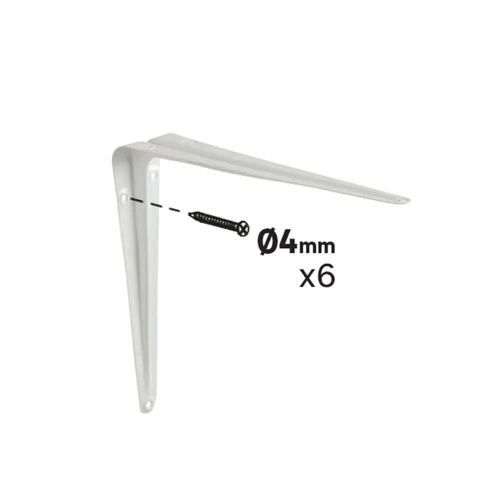 Утилитарный кронштейн Normo 20x25 см нагрузка до 18 кг цвет белый Santreyd STLM-2018762 - Вид №4