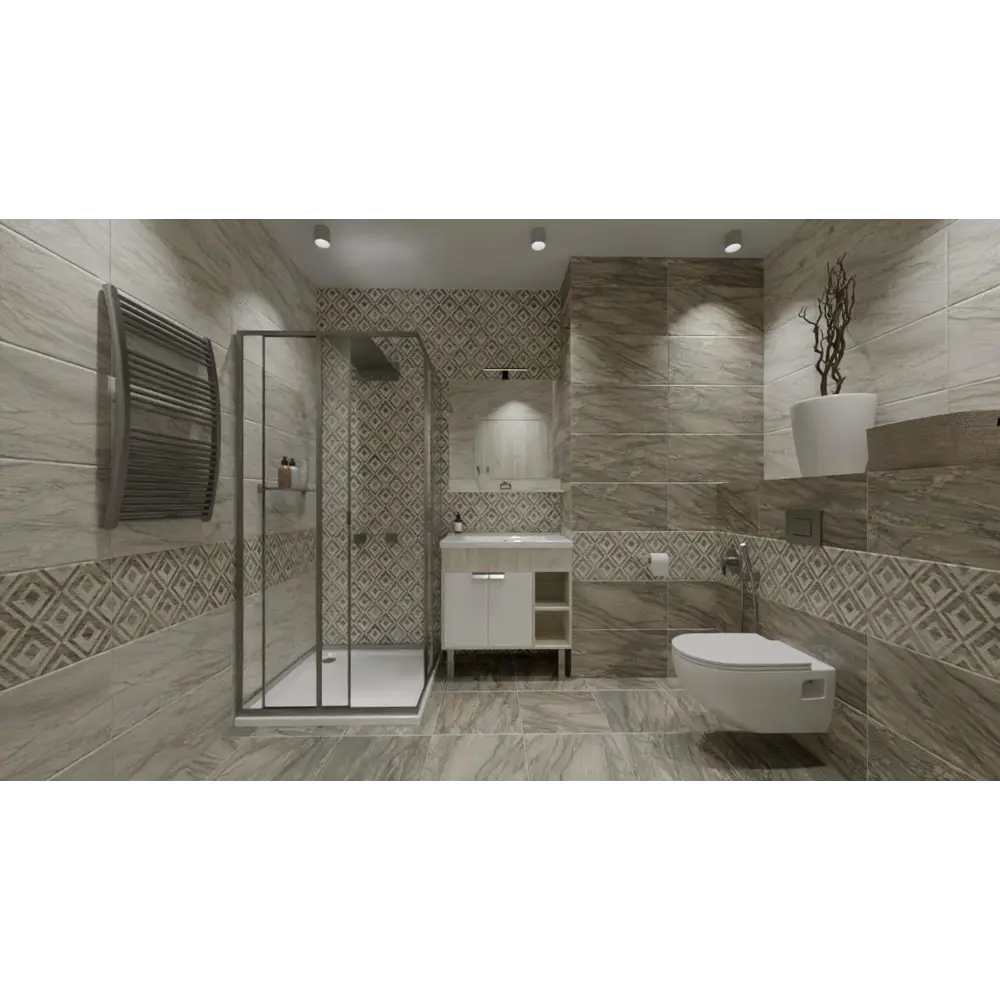 Плитка настенная Airslate Dark 30x60 см 1.62 м² цвет темно-бежевый Santreyd STLM-2132676 - Вид №3