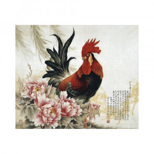 4224 Канва/ткань с рисунком Рисунок на шелке 37 см х 49 см "Вестник зари" Матренин посад