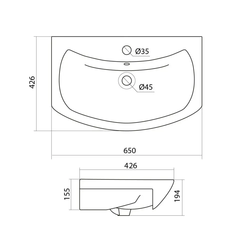 Раковина «Балтика» 65 овал, керамика SANTEK 17071420 STLM-2152773 - Вид №3