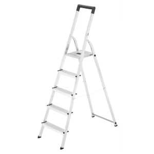 Стремянка алюминиевая Hailo 8140-500 5 ступеней, максимальная нагрузка 150 кг