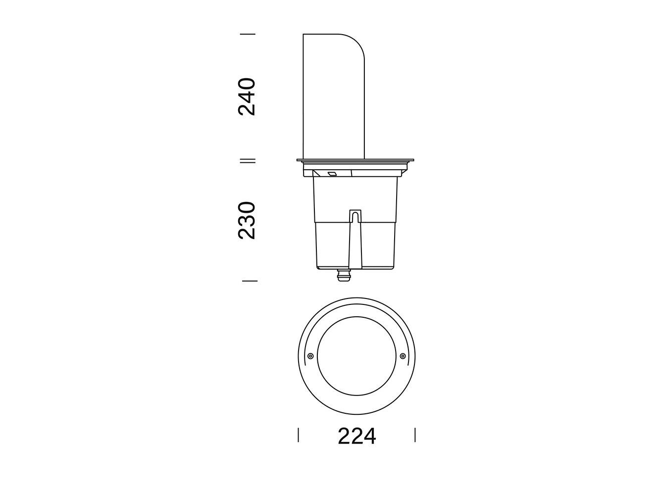 Утопленный алюминиевый светодиодный наружный прожектор Platek SHIELD ARCH-00142205 - Вид №2