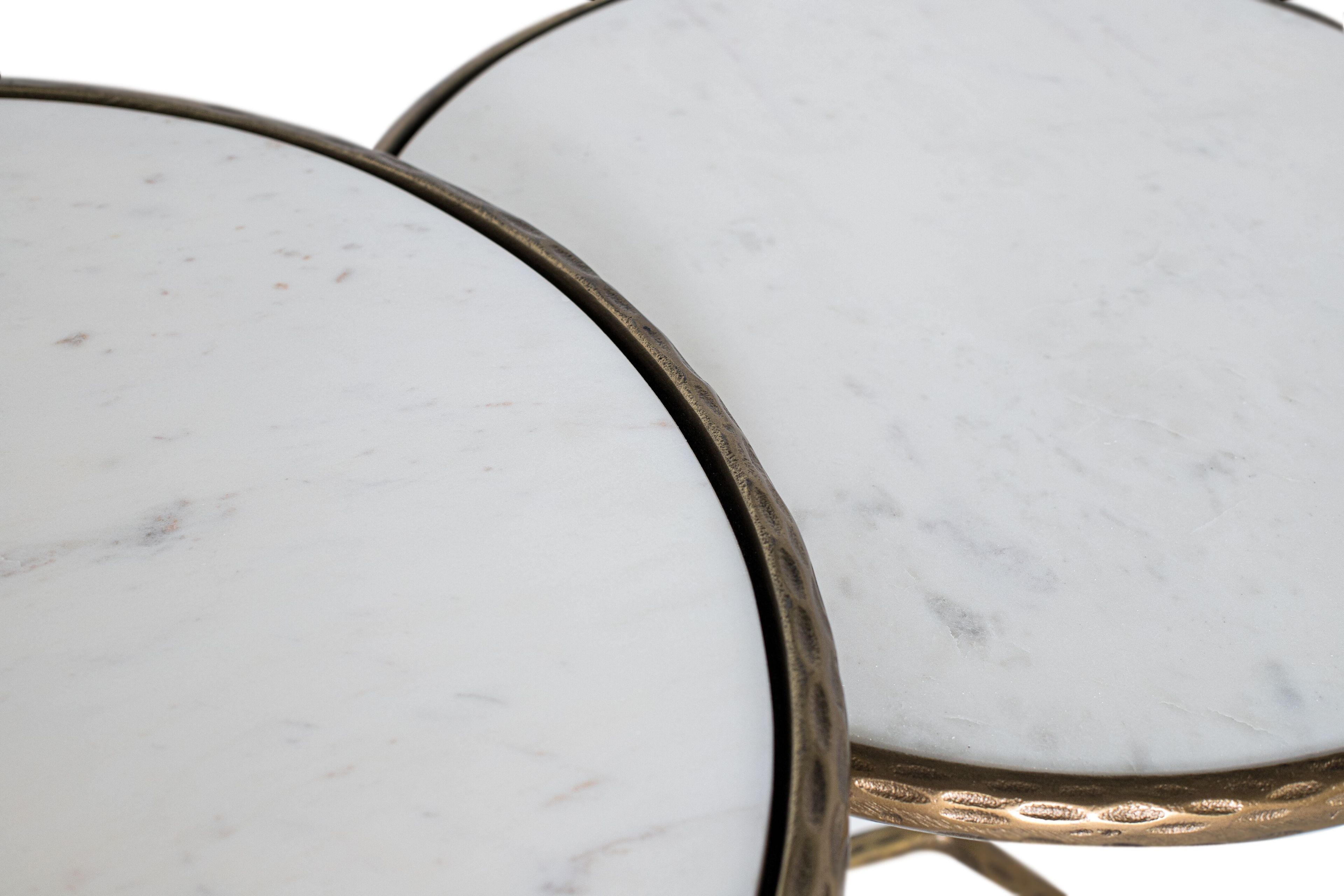 Высокий круглый мраморный журнальный столик Giner y Colomer 1707 ARCH-00086955 - Вид №1