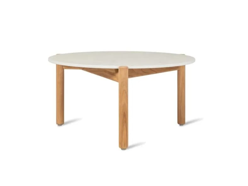 Керамический и тиковый низкий садовый журнальный столик Vincent sheppard Oda ARCH-00070651