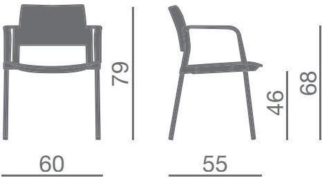Kastel Кресло съемное полипропиленовое с подлокотниками Kyos sun-id-1376020 - Вид №3