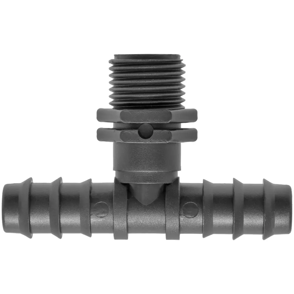 Тройник для садовых шлангов MasterProf ДС.070719 наружная резьба 1/2"х16 мм пластик STLM-2029395 - Вид №1