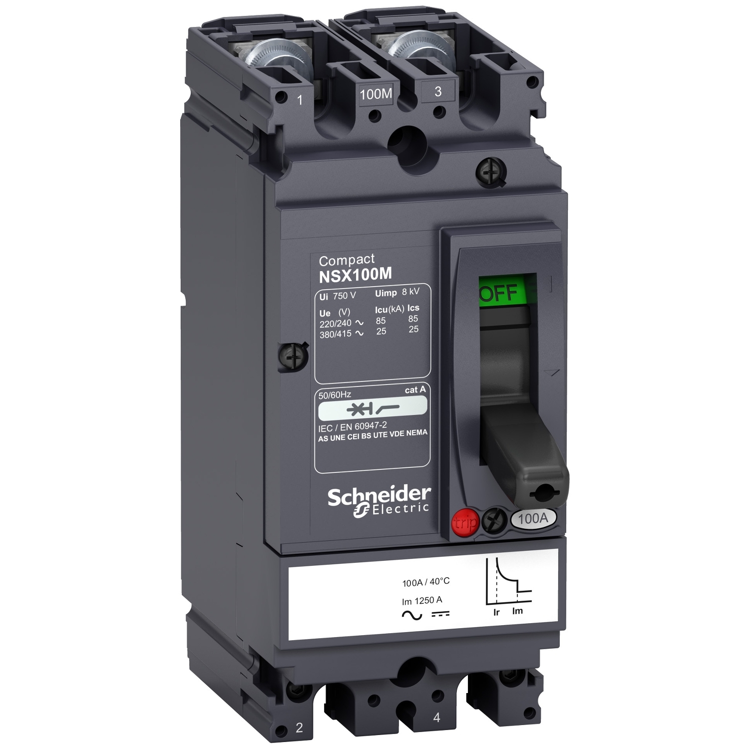 LV438603 Силовой автомат NSX, 25кА, 2P, 20А Schneider Electric Compact 