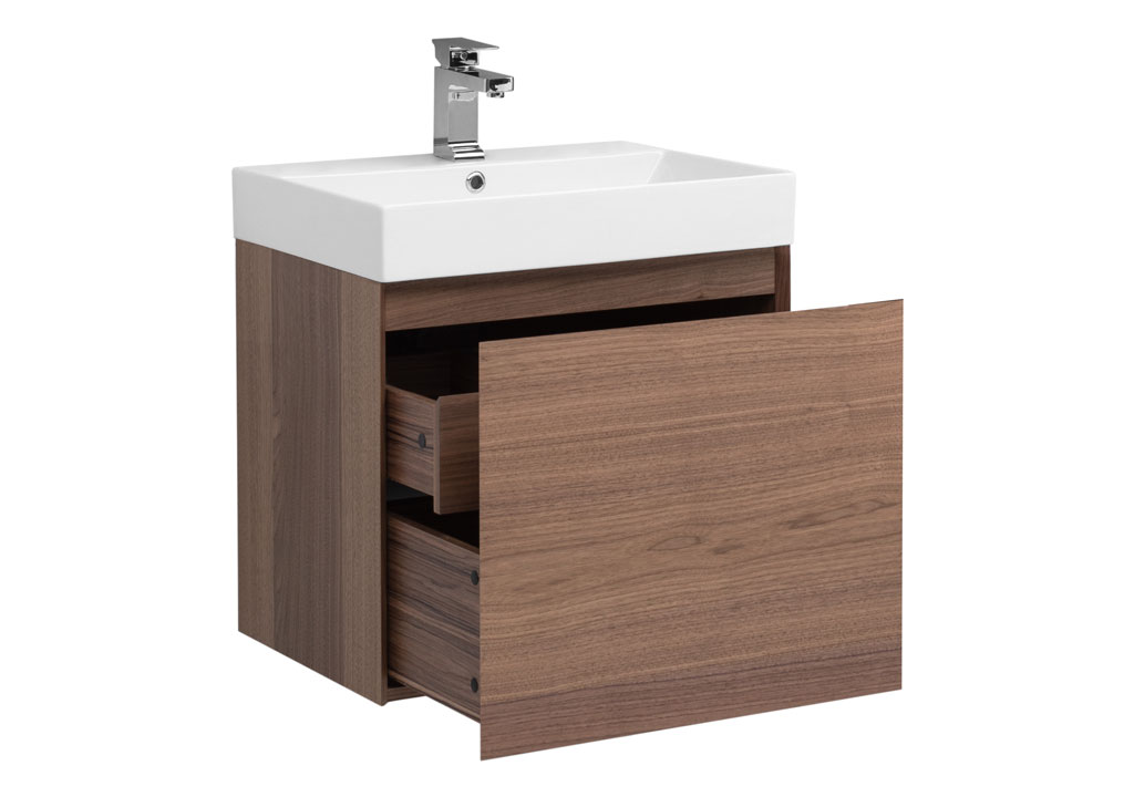 Тумба с раковиной Aquanet Нью-Йорк 60 орех 0020394500198206 - Вид №1