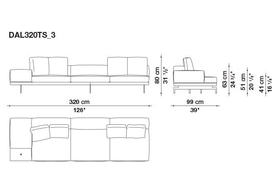 3-местный тканевый диван B&B Italia док ARCH-00033457 - Вид №54