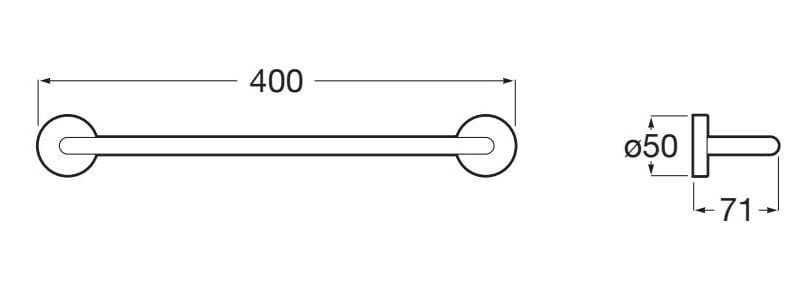 Держатель для полотенец из нержавеющей стали Roca Allegro ARCH-00143279 - Вид №2