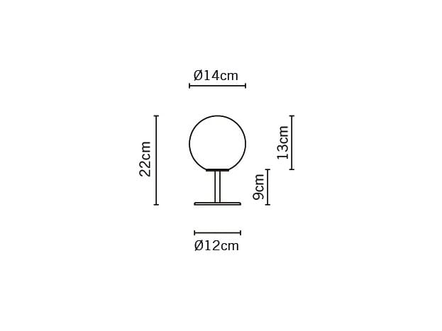 Стеклянная настольная лампа Fabbian Lumi Sphere ARCH-00029180 - Вид №4