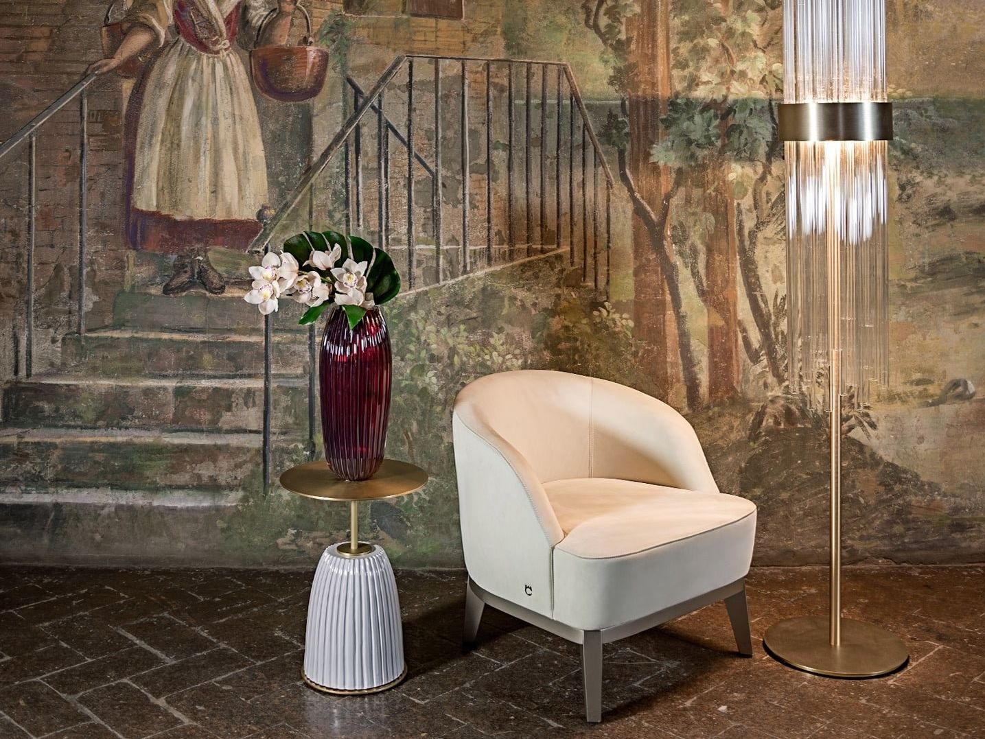 Кресло из нубука с подлокотниками Paolo Castelli Вдохновение ARCH-00085029 - Вид №6