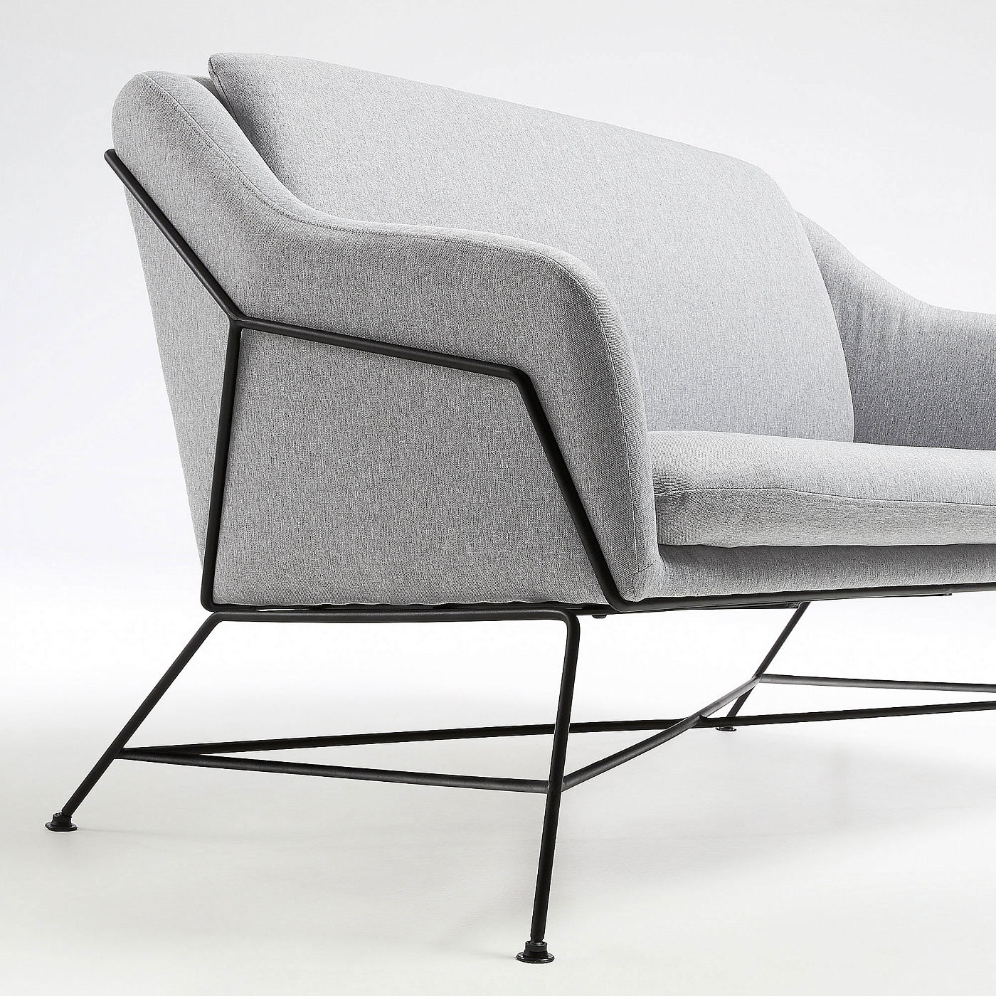 068783 Диван серый 128 см La Forma Brida 