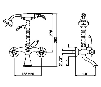 1200112V0.GRbr Смеситель Gattoni Vivaldi Santreyd - Вид №1