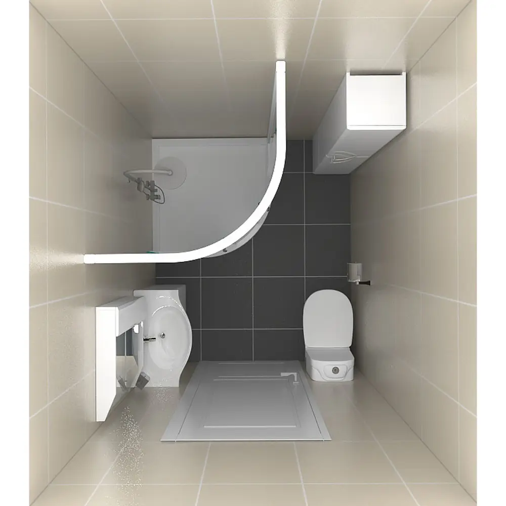 METAKAM Терра - угловая душевая ширма с матовым поликарбонатом 14255514 STLM-0004651 - Вид №6