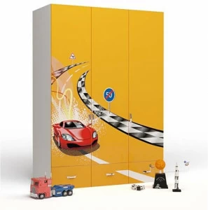 Шкаф ABC-KING 3х дверный Formula оранж