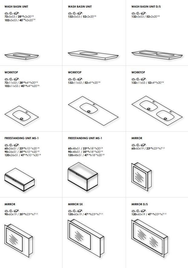 GAMADECOR Тумба под умывальник из дерева с ящиками и зеркалом sun-id-1409741 - Вид №1