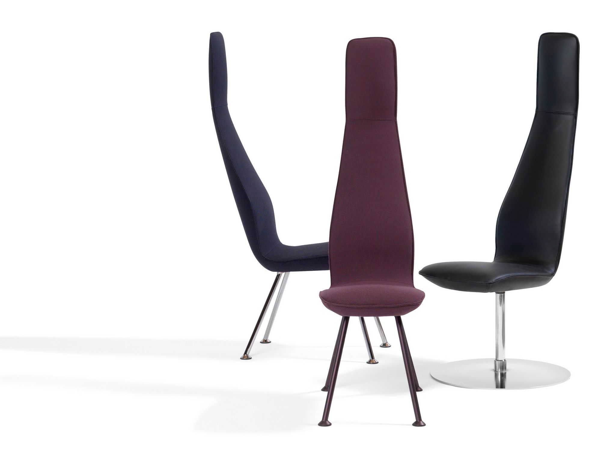 Стул из ткани с высокой спинкой Bla Station POPPE ARCH-00127269 - Вид №4