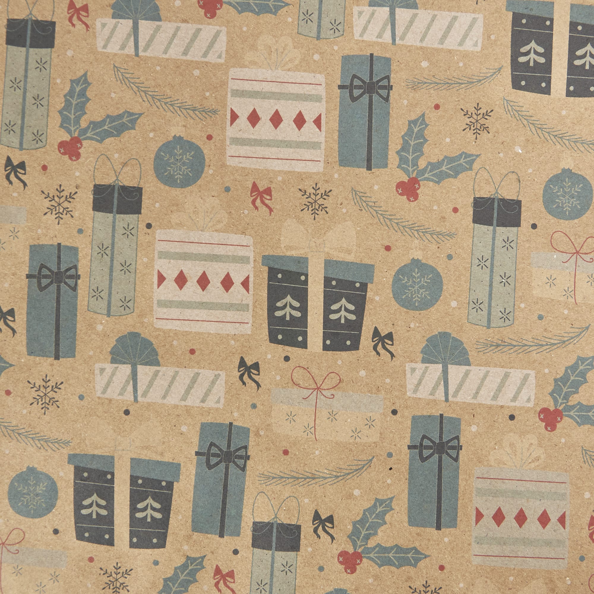 82304880 Бумага упаковочная крафтовая «Подарки» 100x70 см Santreyd 