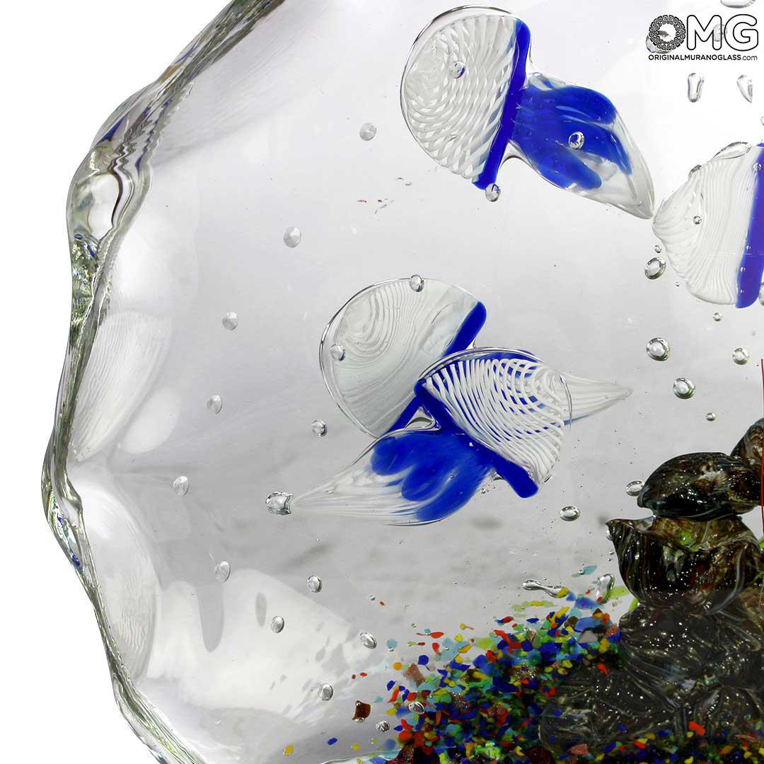 4616 ORIGINALMURANOGLASS Скульптура Аквариум с медузами - муранское стекло OMG 26 см  - Вид №1