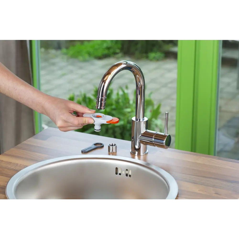 Адаптер на бытовой кран для быстрого соединения Gardena STLM-2020966 - Вид №7