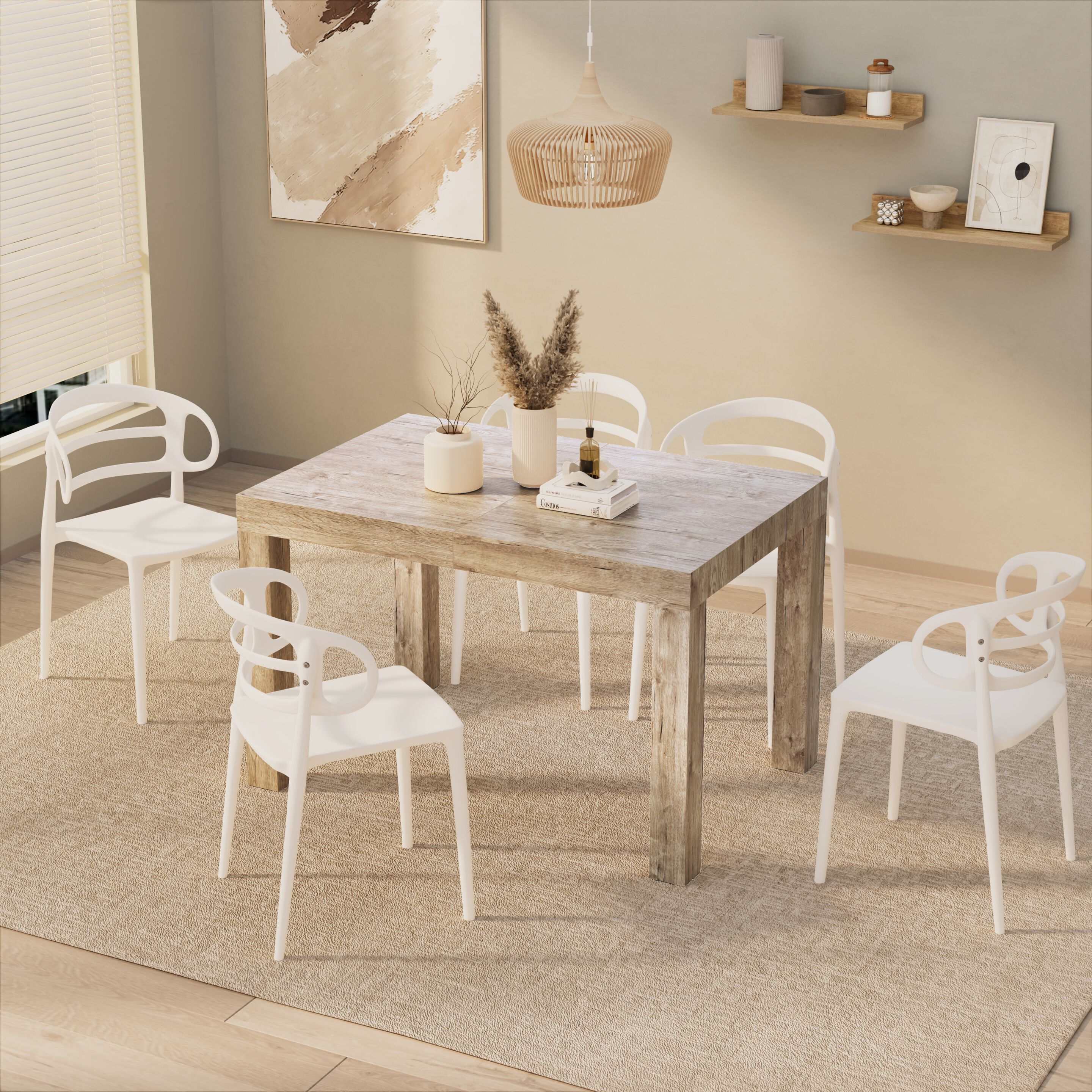 Выдвижной прямоугольный обеденный стол из меламиновой ткани Mobili Fiver First ARCH-00116162 - Вид №10