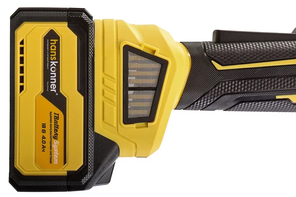 Углошлифовальная машина (УШМ) Hanskonner HAG1812E 1BatterySystem 18V 9157059 STDN-0008765 - Вид №7