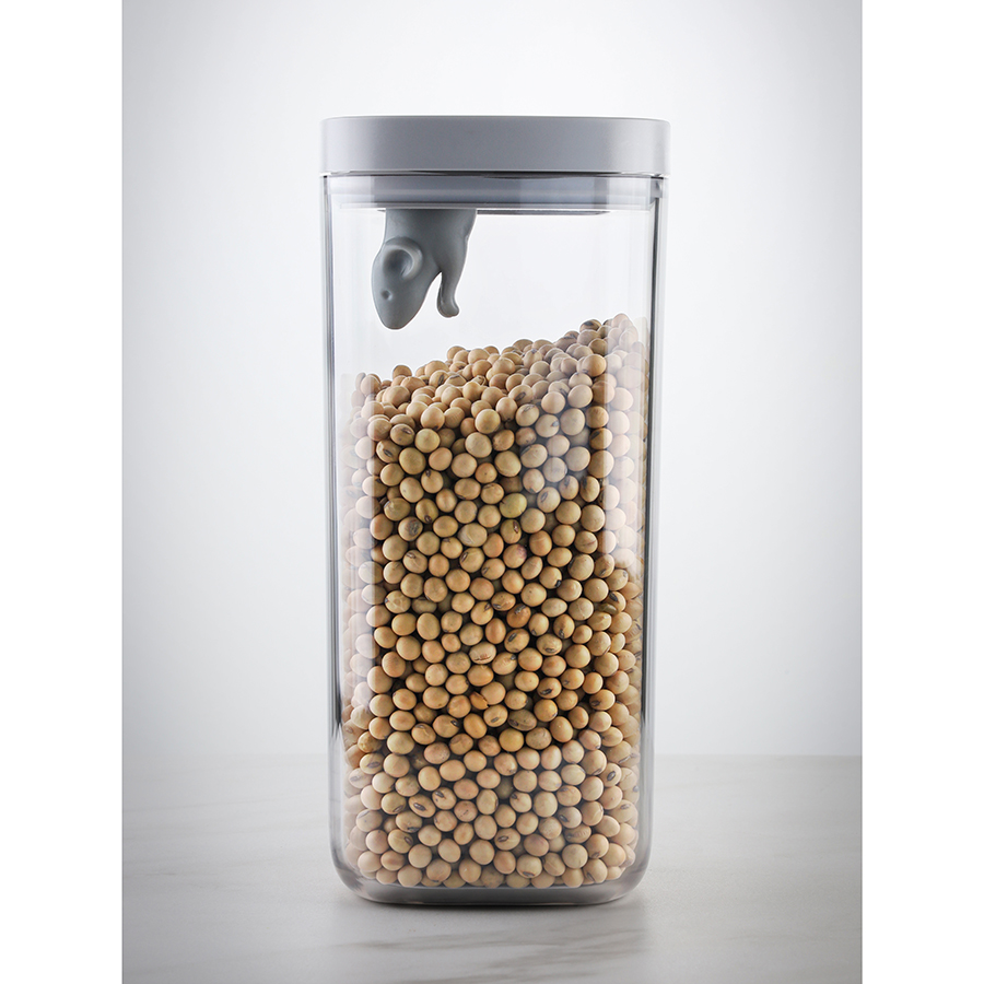 QL10346-CL-GY Контейнер для пищевых продуктов lucky mouse 1,2 л Qualy  - Вид №10