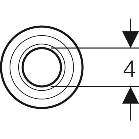 241.507.21.1 Стенная розетка Geberit, глубокая Geberit  - Вид №4