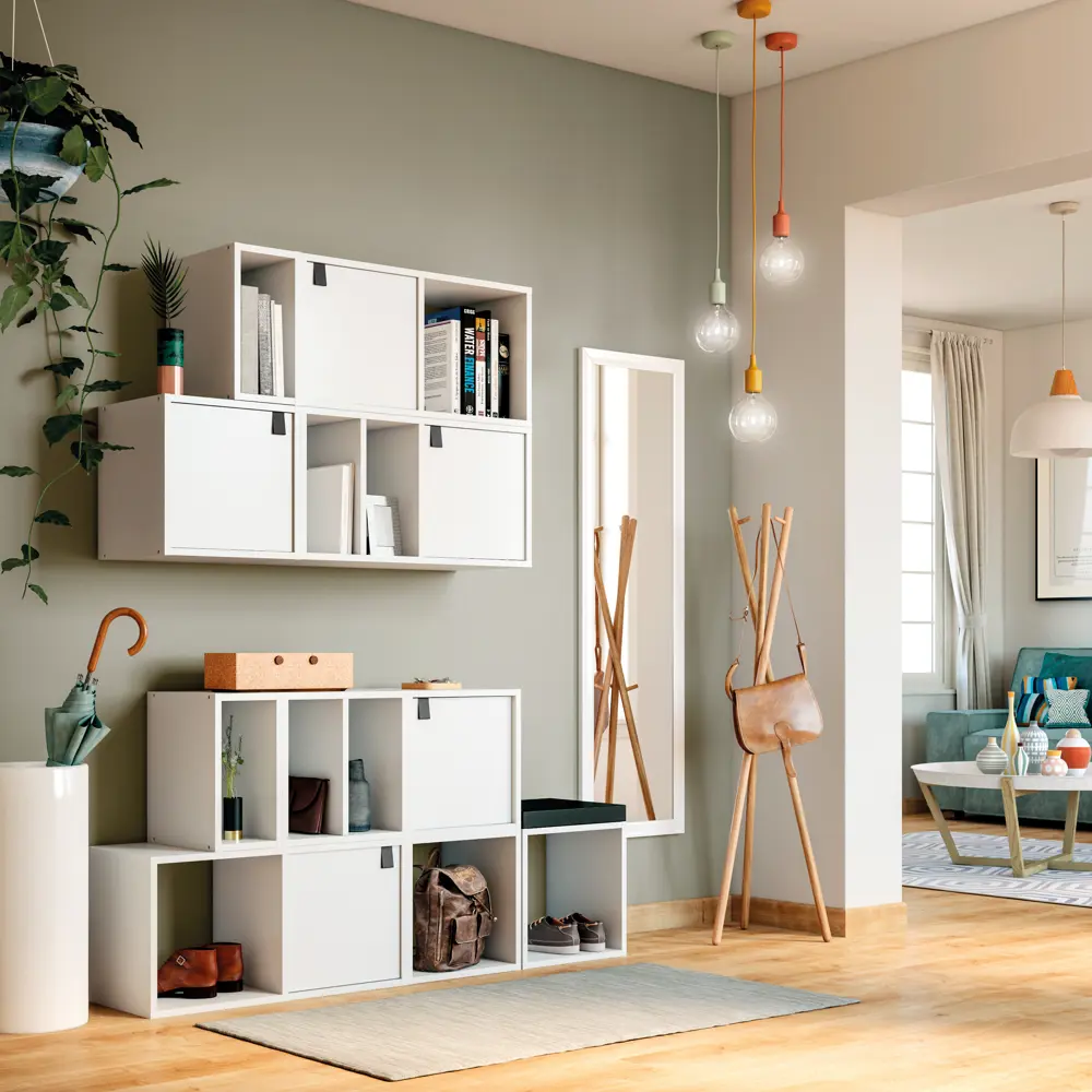 Стеллаж SPACEO KUB 2 секции, 36х70х31,7 см, цвет белый STLM-2022084 - Вид №2