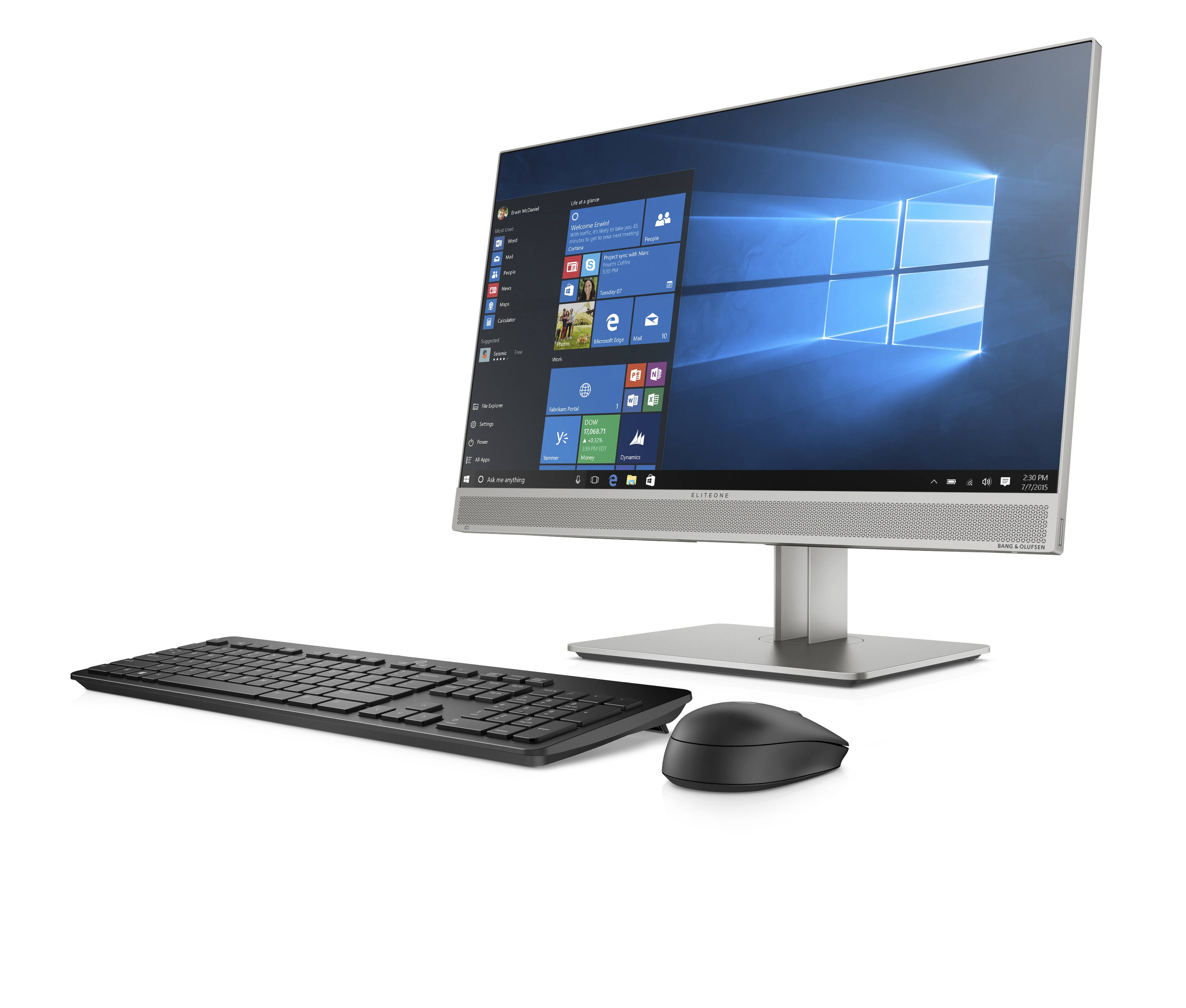 7QN50EA#ACB eliteone 800 g5 aiont 23.8"(1920x1080 ips)/intel core i5 9500(3ghz)/8192mb/256ssdgb/dvdrw/wifi/war 3y/w10pro + wireless slim kbd & mouse, has stand HP Santreyd  - Вид №4