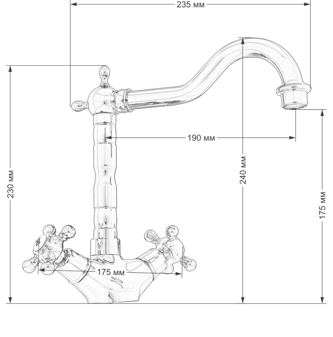 Кухонные смесители Barcelone SSL-5079-AU SEAMAN - Вид №2