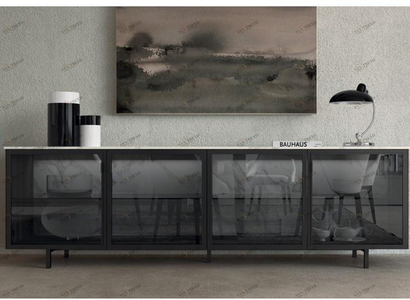 Febal Casa Комод из дерева и стекла с распашными дверцами Aurora sun-id-1357850