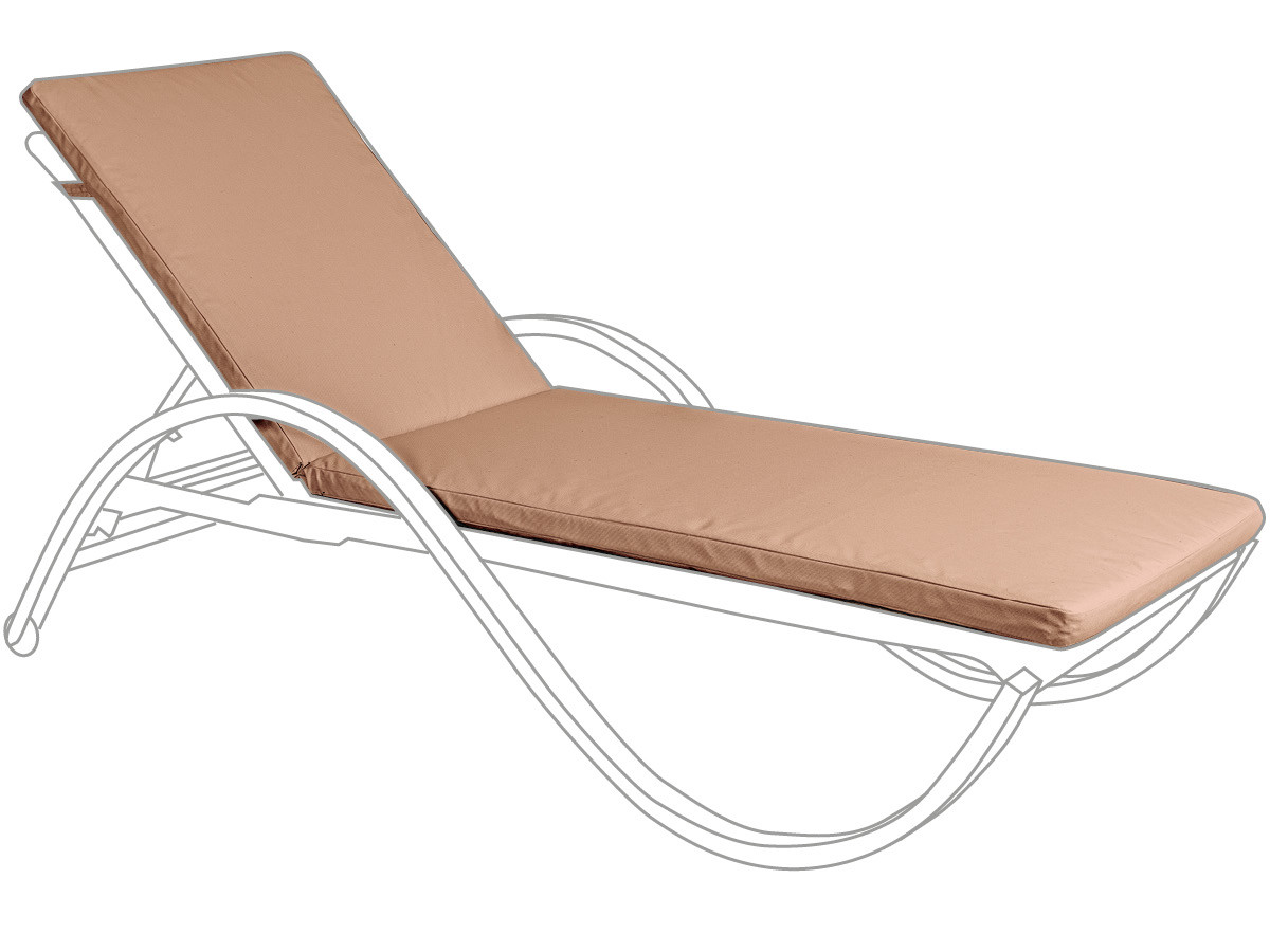 98.00.0710 Комплект шезлонгов Bow Twist oyster - включая 1 лежак Bow Twist oyster, 1 подушку для шезлонга (цвет на ваш выбор), 1 боковой столик La Villa Postleg Stone Grey 60 × 60 Mbm - Вид №2