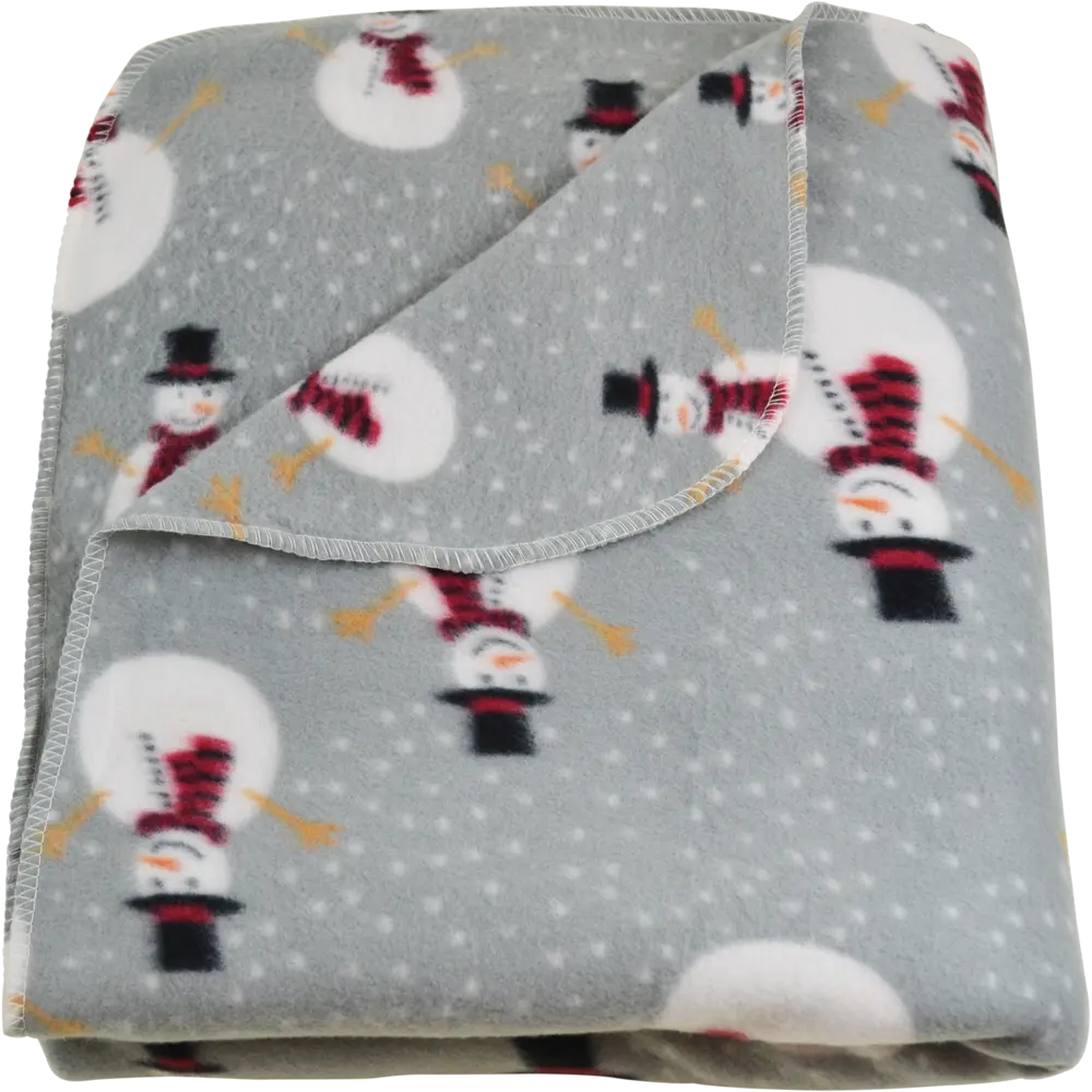 Плед Снеговики 120x150 см фланель цвет мультиколор Santreyd нет STLM-2191335 - Вид №1