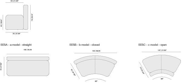 Viccarbe Модульный диван из ткани Season sun-id-1511971 - Вид №8