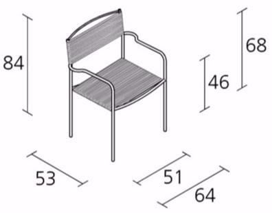 Alias Садовый стул с подлокотниками Green pvc sun-id-1467348 - Вид №3