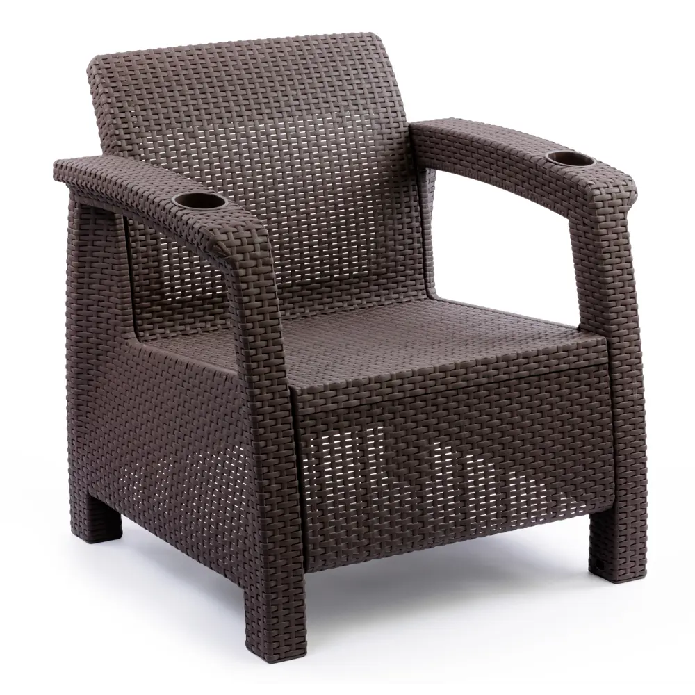 Набор садовой мебели Ротанг-плюс 73х70х79 см пластик/ротанг венге: 2 кресла Santreyd STLM-2199843 - Вид №1