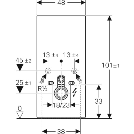 131.221.TG.5 Сантехнический модуль Geberit Monolith Plus для подвесного унитаза, 101 см, передняя обшивка из стекла Geberit  - Вид №2