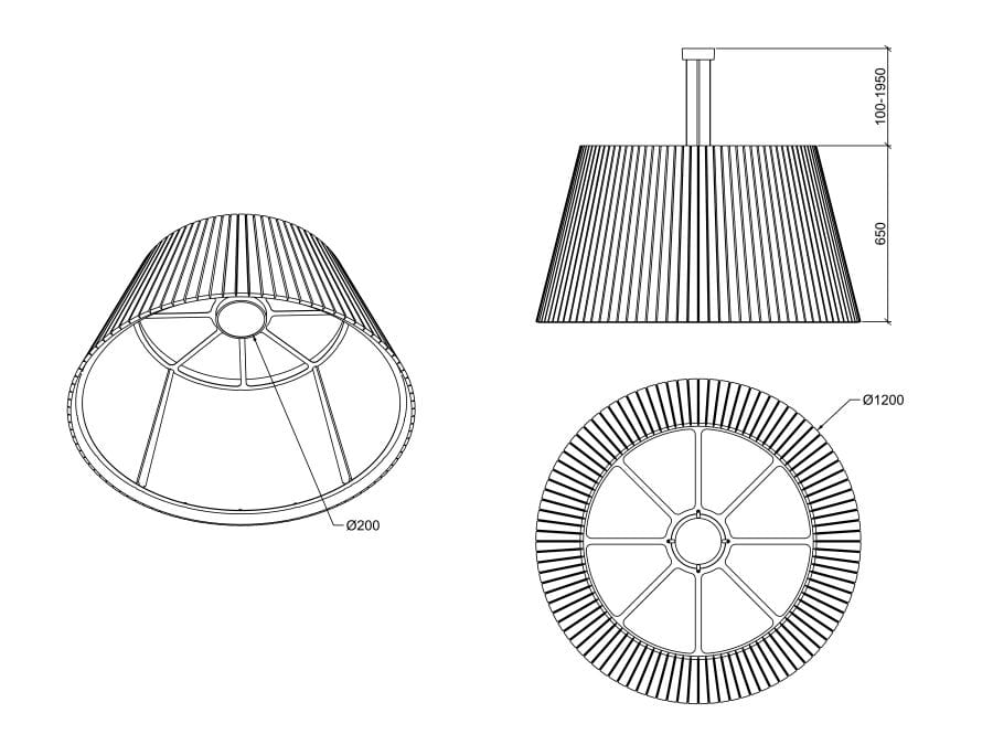 Рециркулированный пластичный акустический подвесной светильник IMPACT ACOUSTIC® SPARK ARCH-00120780 - Вид №11
