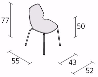 Alias Штабелируемый стул из ткани Taormina tindari sun-id-1503337 - Вид №3
